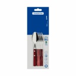 Cuchara De Te Tramontina Polywood Acero Inoxidable X6 Unid - Imagen 2