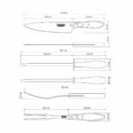 Kit De Asado Tramontina Polywood Madera Acero Inox 8 Piezas - Imagen 2