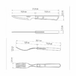 Juego De Cubiertos Tramontina Polywood Asado Madera 12 Pz - Imagen 4