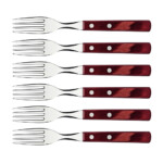 Tenedor De Asado Tramontina Polywood Madera X6 Unid
