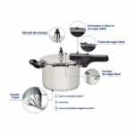 Olla a Presion Tramontina Triple Fondo Brava 6 Litros - Imagen 7