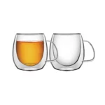 Taza Doble Vidrio Tramontina Cafe x2 Unid. 300 ml