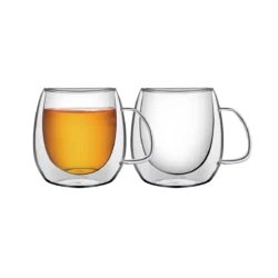 Taza Doble Vidrio Tramontina Cafe x2 Unid. 300 ml