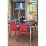 Silla Tramontina Sofia Polipropileno Respaldo Cerrado Rojo - Imagen 4