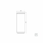 Basurero De Acero Inox Tramontina Piemonte Vaiven 40 L Negro - Imagen 2