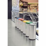 Basurero De Acero Inox Tramontina Piemonte Vaiven 40 L Negro - Imagen 4