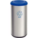 Basurero de Acero Inox Tramontina Piemonte Vaiven 40 L Azul