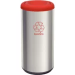 Basurero de Acero Inox Tramontina Piemonte Vaiven 40 L Rojo
