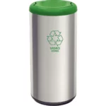 Basurero Acero Inox Tramontina Piemonte Vaiven 40 L Verde