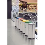 Basurero Acero Inox Tramontina Piemonte Vaiven 40 L Verde - Imagen 3