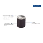 Basurero Tramontina Con Tapa Acero Inoxidable 5 Litros - Imagen 2