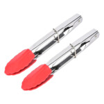 Pinza De Silicona Cocina Acero Inoxidable X2 Unid 18 Cm