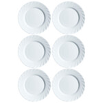 Plato De Postre Vidrio Blanco Luminarc Trianon 19 Cm X6 Unid