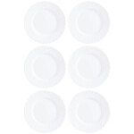 Plato Llano Vidrio Blanco Luminarc Trianon 24 Cm X6 Unid