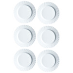Plato Llano Vidrio Blanco Luminarc Trianon 27 Cm X6 Unid
