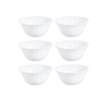 Bowl Compotera Luminarc Trianon Vidrio Blanco X6 Unid