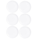 Plato Llano Vidrio Blanco Luminarc Diwali 27 Cm X6 Unid