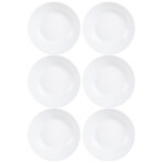 Plato Hondo Vidrio Blanco Luminarc Diwali 20 Cm X6 Unid