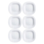 Plato De Postre Vidrio Blanco Luminarc Carine 19 Cm X6 Unid