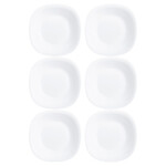 Plato Hondo Vidrio Blanco Luminarc Carine 21 Cm X6 Unid