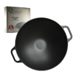 Wok De Hierro Esmaltado Victoria Con Asas 35 Cm 6 Litros