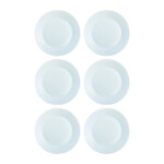 Plato De Postre Vidrio Blanco Luminarc Harena 19 Cm X6 Unid