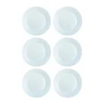 Plato De Postre Vidrio Blanco Luminarc Harena 19 Cm X6 Unid