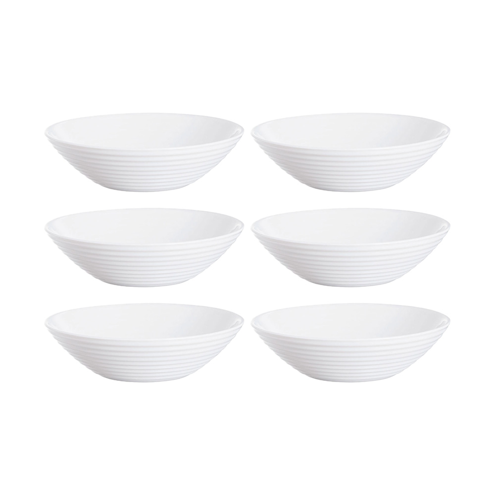 53488 - copia Bowl De Vidrio Blanco 16 Cm X 4,5 Cm Luminarc Harena X6 Unid - Imagen 1