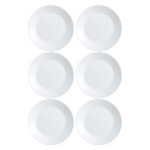 Plato De Postre Vidrio Blanco 18 Cm Luminarc Zelie X6 Unid