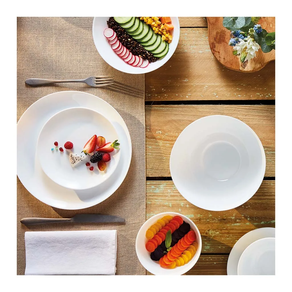 Plato De Postre Vidrio Blanco 18 Cm Luminarc Zelie X6 Unid - Imagen 3