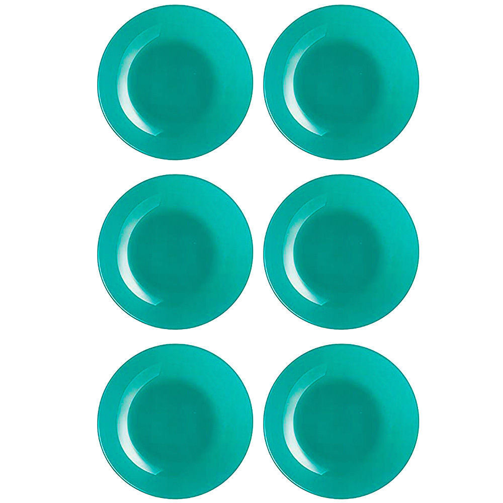 53615-1 Plato Hondo Vidrio 20 Cm Luminarc Verde Menta X6 Unid Arty - Imagen 1