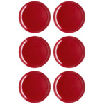 Plato Llano Vidrio 26 Cm Luminarc X6 Unid Arty Bordeaux