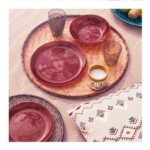 Plato Llano Vidrio 26 Cm Luminarc X6 Unid Arty Bordeaux - Imagen 4