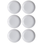 Plato Llano Vidrio 25 Cm Luminarc Granit Diwali X6 Unid