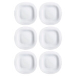 Plato Llano Vidrio Blanco Luminarc 27 Cm Carine X6 Unid