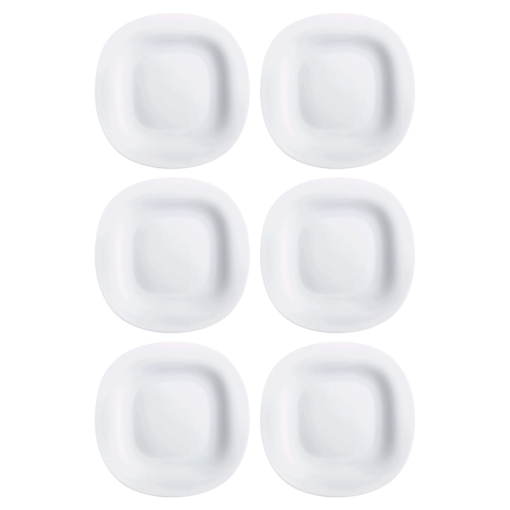 53698 - copia Plato Llano Vidrio Blanco Luminarc 27 Cm Carine X6 Unid - Imagen 1
