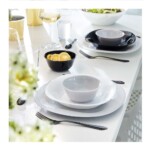 Plato Llano Vidrio Luminarc 27 Cm Granite Carine X6 Unid - Imagen 4