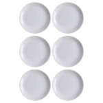 Plato Llano Vidrio 27 Cm Luminarc Granit Diwali X6 Unid