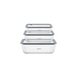 Juego Recipientes Hermeticos Tramontina Vidrio 3 Piezas
