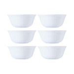 Bowl De Vidrio Blanco Luminarc Carine 330 Ml X6 Unid