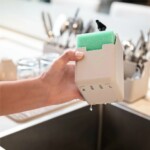 Dispensador De Jabon Coza Plastico Negro 500 Ml Esponja - Imagen 3