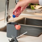 Dispensador De Jabon Coza Plastico Negro 500 Ml Esponja - Imagen 2