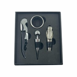 Set De Vino Kit Accesorios 4 Piezas Acero Inoxidable
