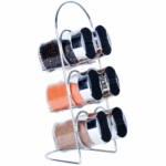 Set X6 Juego Especieros 110ml De Vidrio Con Soporte