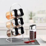 Set X6 Juego Especieros 110ml De Vidrio Con Soporte - Imagen 2