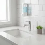 Dispensador De Jabon Liquido 600 Ml Blanco Plastico - Imagen 3