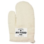 Manopla De Cocina Agarradera Tela 26x17cm Beige Gris - Imagen 2