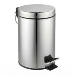 Papelera Acero Inoxidable 12 Litros Tacho Cesto Con Pedal Y Tapa