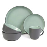 Juego Vajilla 16 Piezas Loza Cerámica Plato Taza Bowl